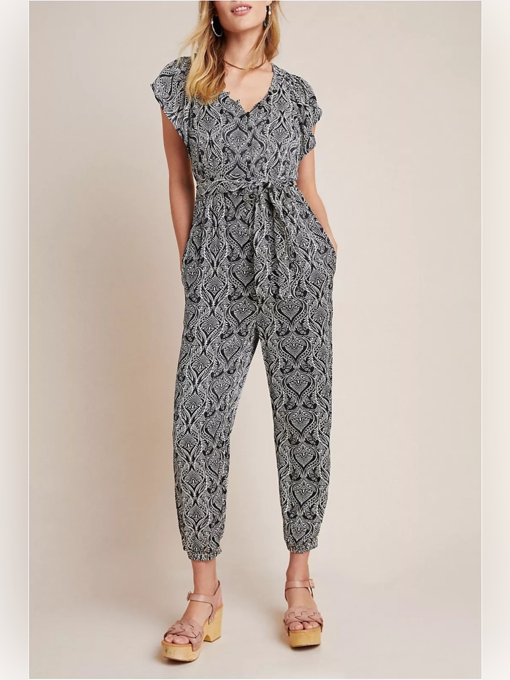 Anthropologie Zadie Satin Jumpsuit